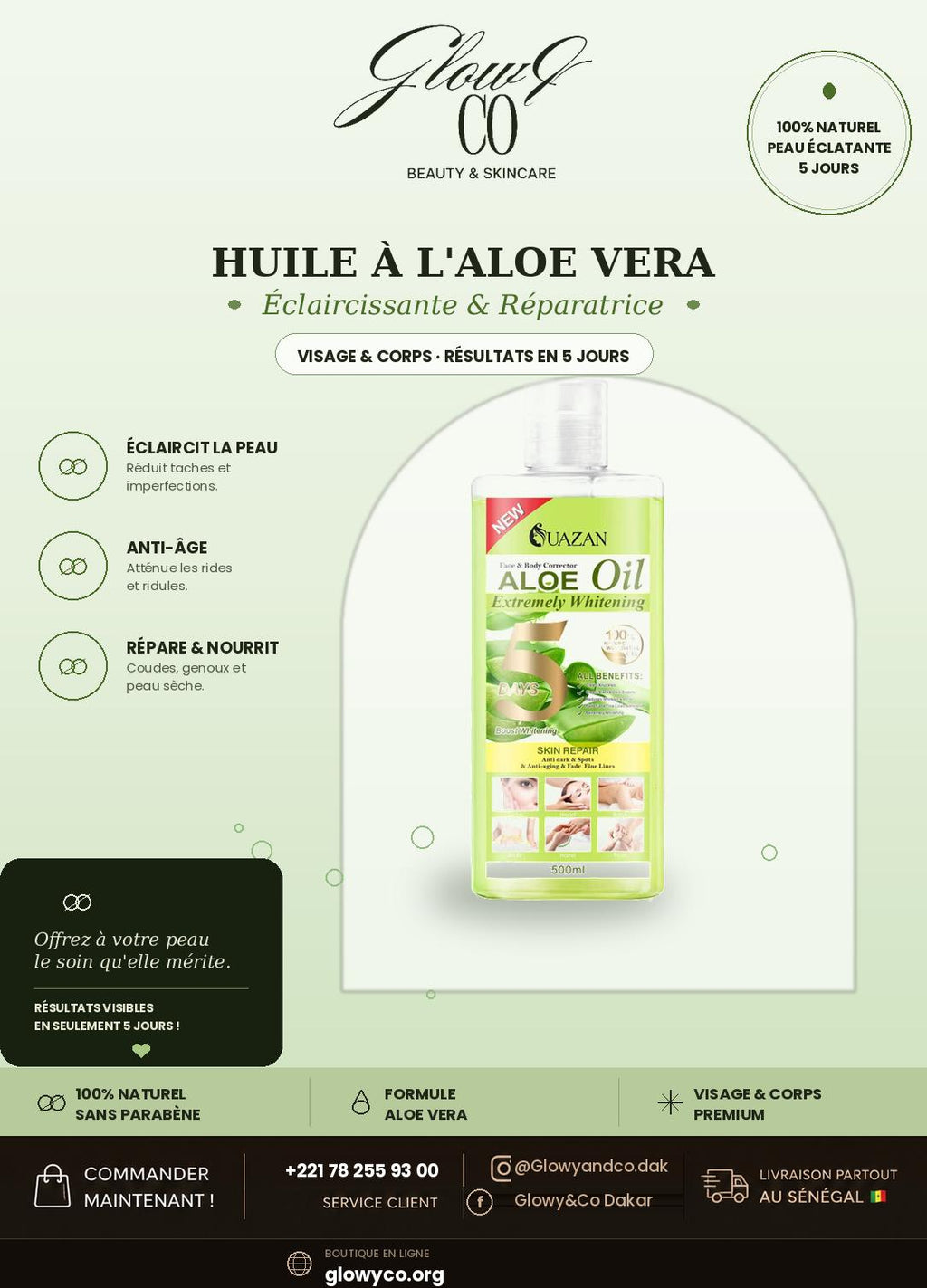 Huile Corporelle Réparatrice Aloe Vera